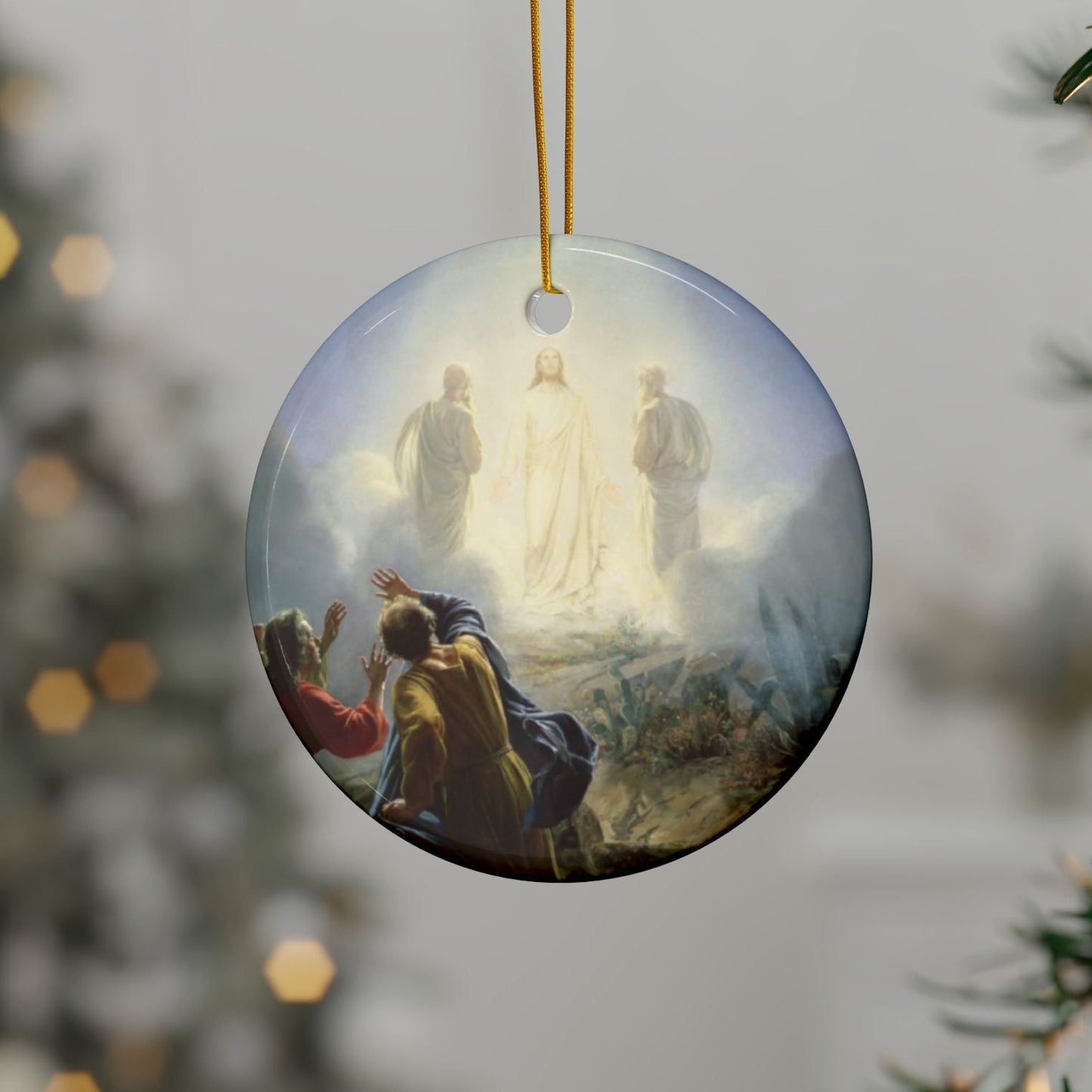 Carl Heinrich Bloch Transiguration, 2-Sided Ceramic Ornament, 3 Inch Diameter