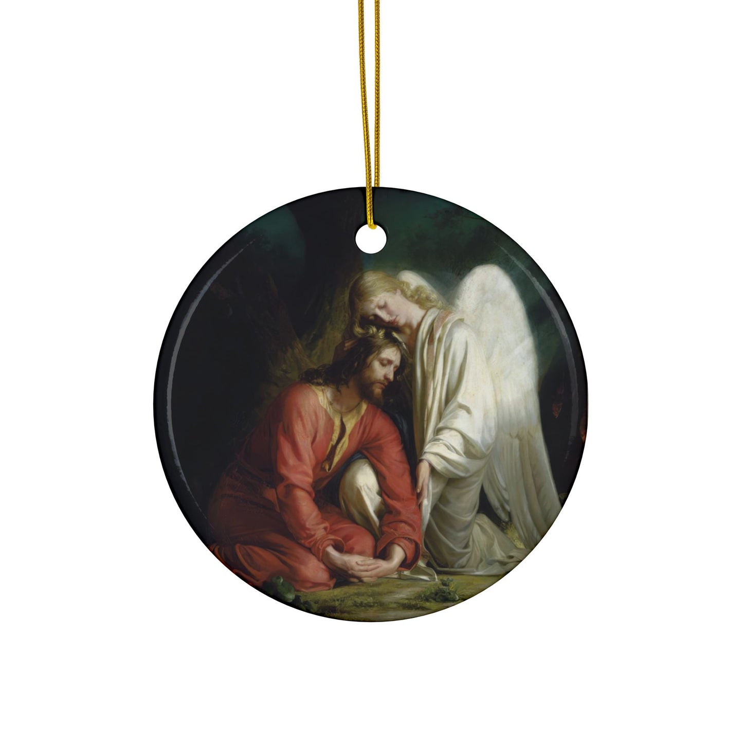 Carl Heinrich Bloch Jesus in Gethsemane 2-Sided Ceramic Ornament