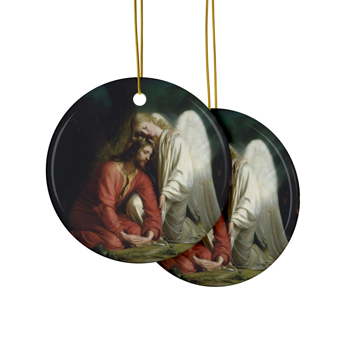 Carl Heinrich Bloch Jesus in Gethsemane 2-Sided Ceramic Ornament